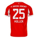Günstige Fußballtrikots FC Bayern München Thomas Muller 25 Heimtrikot 2025-26 Kurzarm